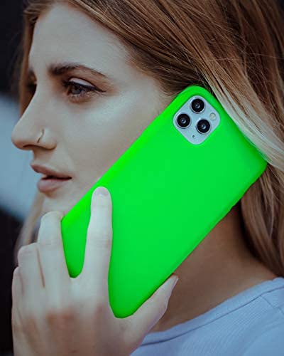 FELONY CASE - iPhone 13 / iPhone14 Case - Neon Green Silicone Phone Cover | Liquid Silicone with Anti-Scratch Microfiber Lining, 360° Shockproof Protective Case for Apple iPhone 13 / iPhone14