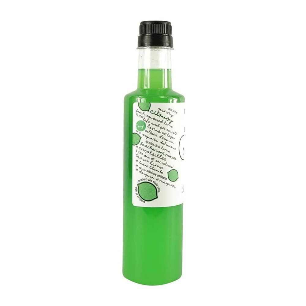 Social Syryp Lime Cordial Mixer - 500mL (16.9 oz) | Bar Syrup for The Master Mixologist, Free Recipe E-Book, Impress Your Guests with A Tom Collins Cocktail, Product of Canada