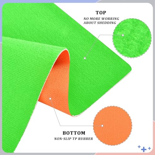 famyily Kitchen Rug 32x20in Non Slip Rubber Doormats Entrance Mat Absorbent for Entrance Living Room Balcony Kitchen Neon Green