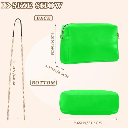 Hrzdove Brown Crossbody Purses for Women Leather Coss Body Phone Purses Women's Handbags Shoulder Bags, Neon Green