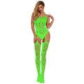 Plus Size Birthday Dress, Neon Bodysu Plus Size Sexy Shirt Nightwear Mesh Underwear Women's Lingerie Hollow (Green, One)
