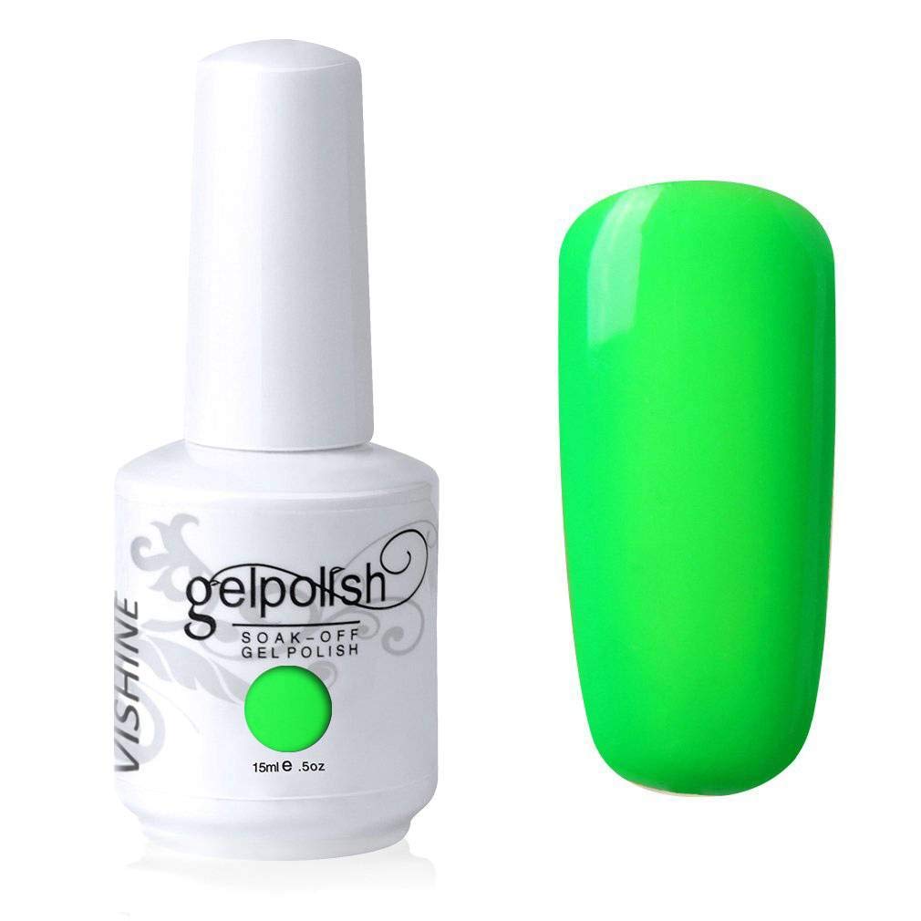 Vishine Gelpolish Professional Lacquer Color Soak Off UV LED Gel Nail Polish Manicure Green(1473)