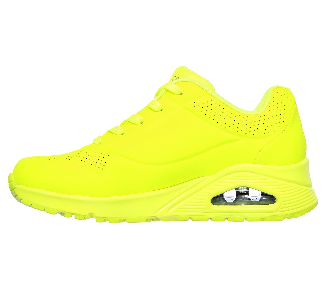 Skechers Women's Street, Uno - Neon Nights Sneaker, Lime, 7