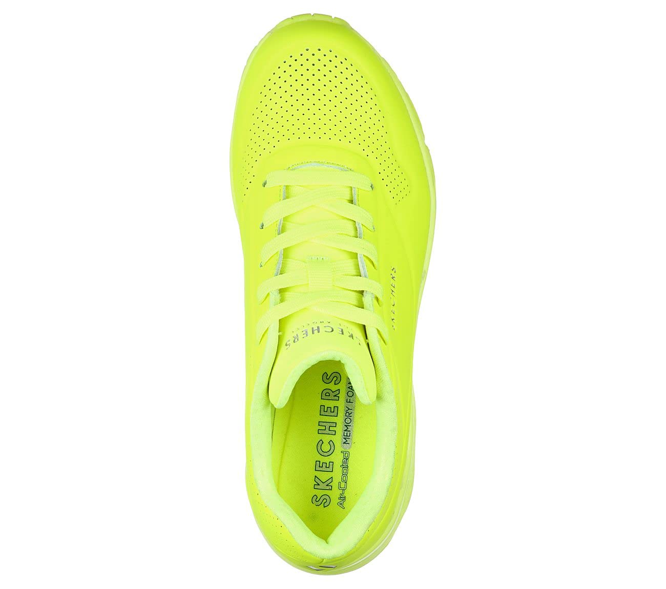 Skechers Women's Street, Uno - Neon Nights Sneaker, Lime, 7