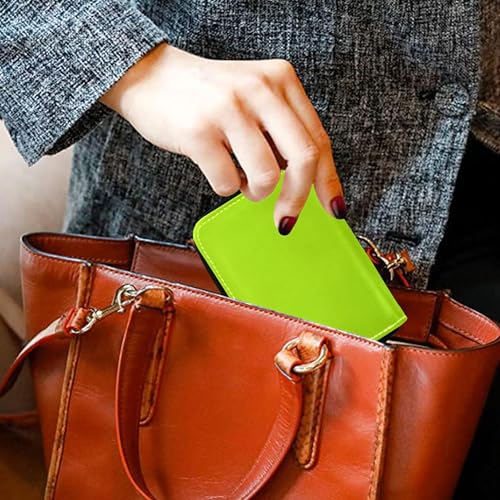 Plain Mixture Spring Green Neon Wallet Womens Zip Around Cute Card Holder RFID Blocking Aesthetic Travel Cash Wallet with Coin Pocket