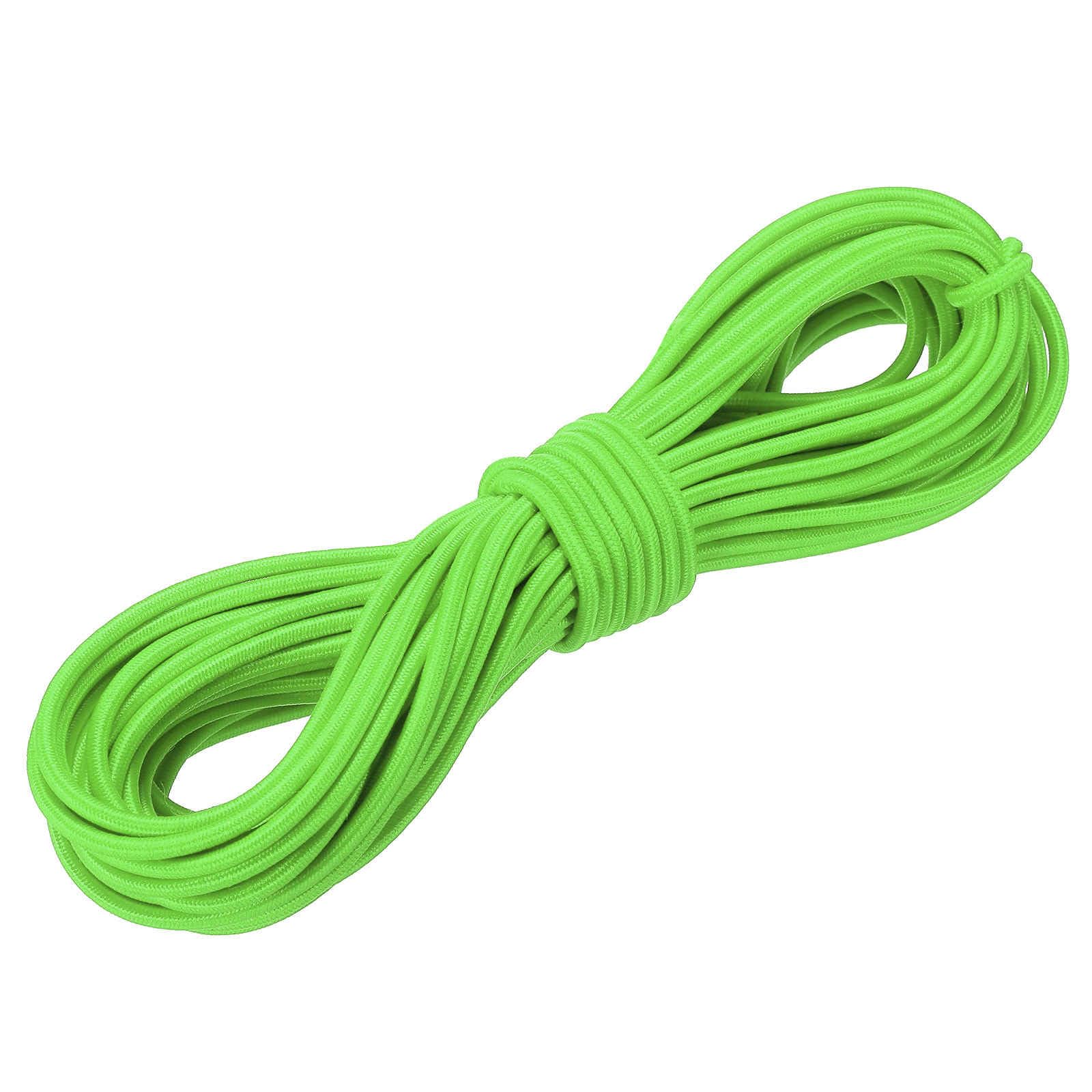 DMiotech 1/8"(3mm) 33ft(10m) Elastic String Cord Jewelry Stretchy Cord Fluorescent Green for Bracelets Bead String Camping Tie Down