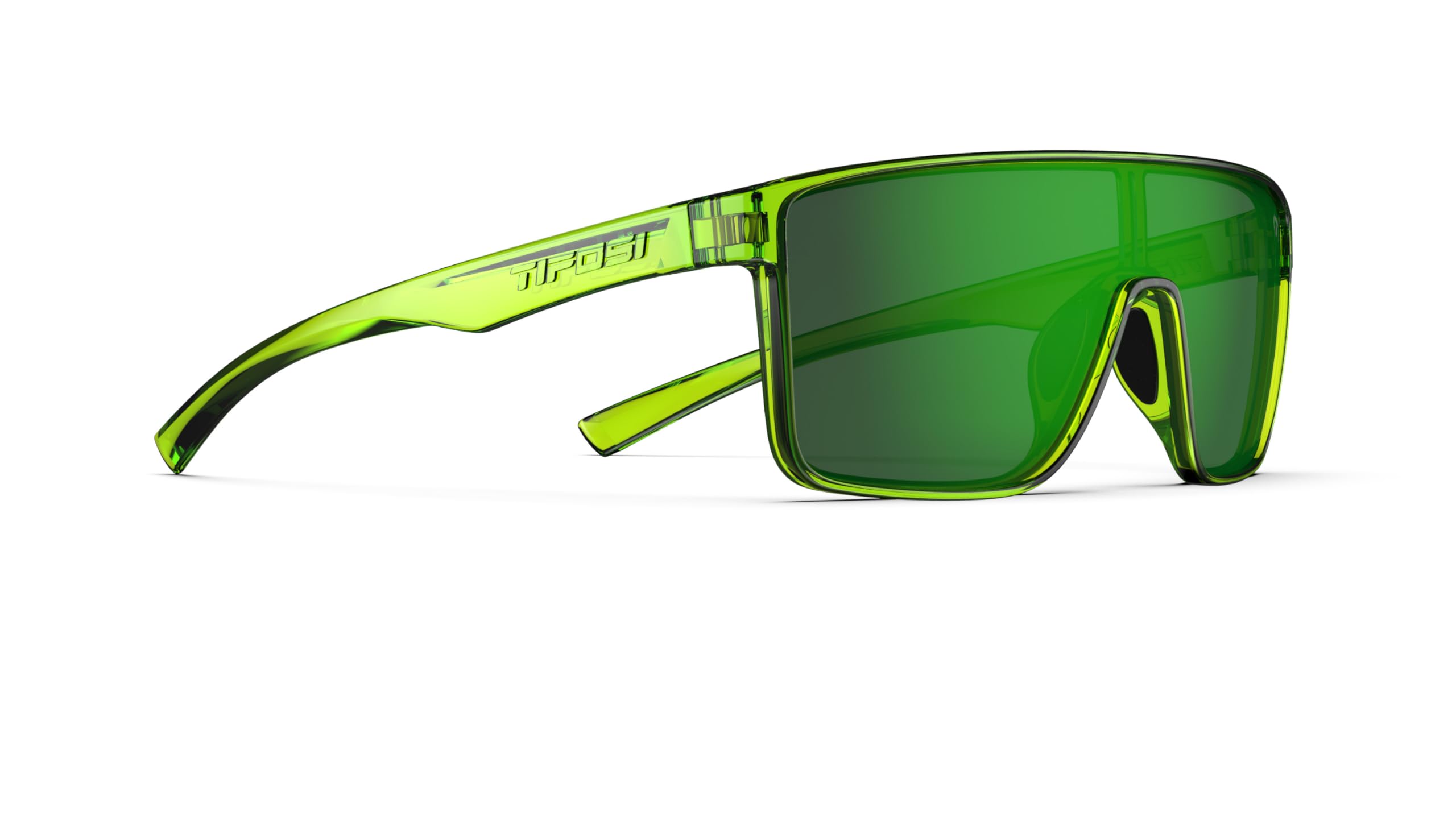 Tifosi Sanctum Sunglasses, Ideal For Cycling, Golf, Hiking, Running, Tennis & Pickleball, Lifestyle, Neon Hyper Lime (Green Mirror With With Anti Reflective Coating (Ar)), Medium-Large