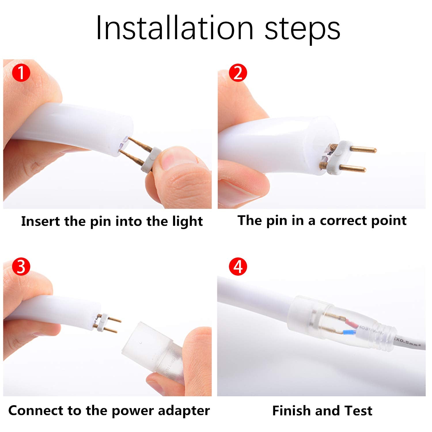 KERTME 360 Neon Led TypeAC 110-120V 360 Degree NEON LED Light Strip, Flexible/Waterproof/Dimmable/Multi-Modes LED Rope Light + Remote for Home/Garden/Building Decor (98.4ft/30m, Green)