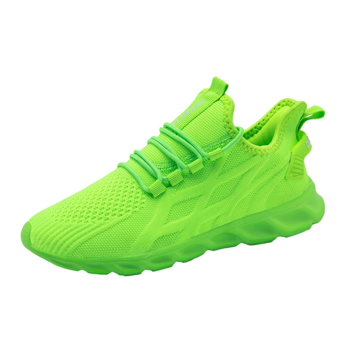 EGMPDA Women Walking Shoes Sport Athletic Sneakers Women Casual Breathable Running Shoes Gym Tennis Slip On Comfortable Lightweight Shoes for Jogging Bright Green US Size 9