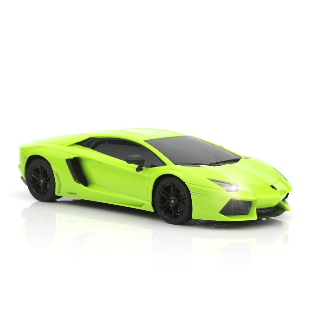 QUN FENG RC Car 1:18 Lamborghini Aventador 2.4G Radio Remote Control Cars Electric Car Sport Racing Hobby Toy Car Grade Licensed Model Vehicle for Kids Boys and Girls Best Gift Voiture (Green)