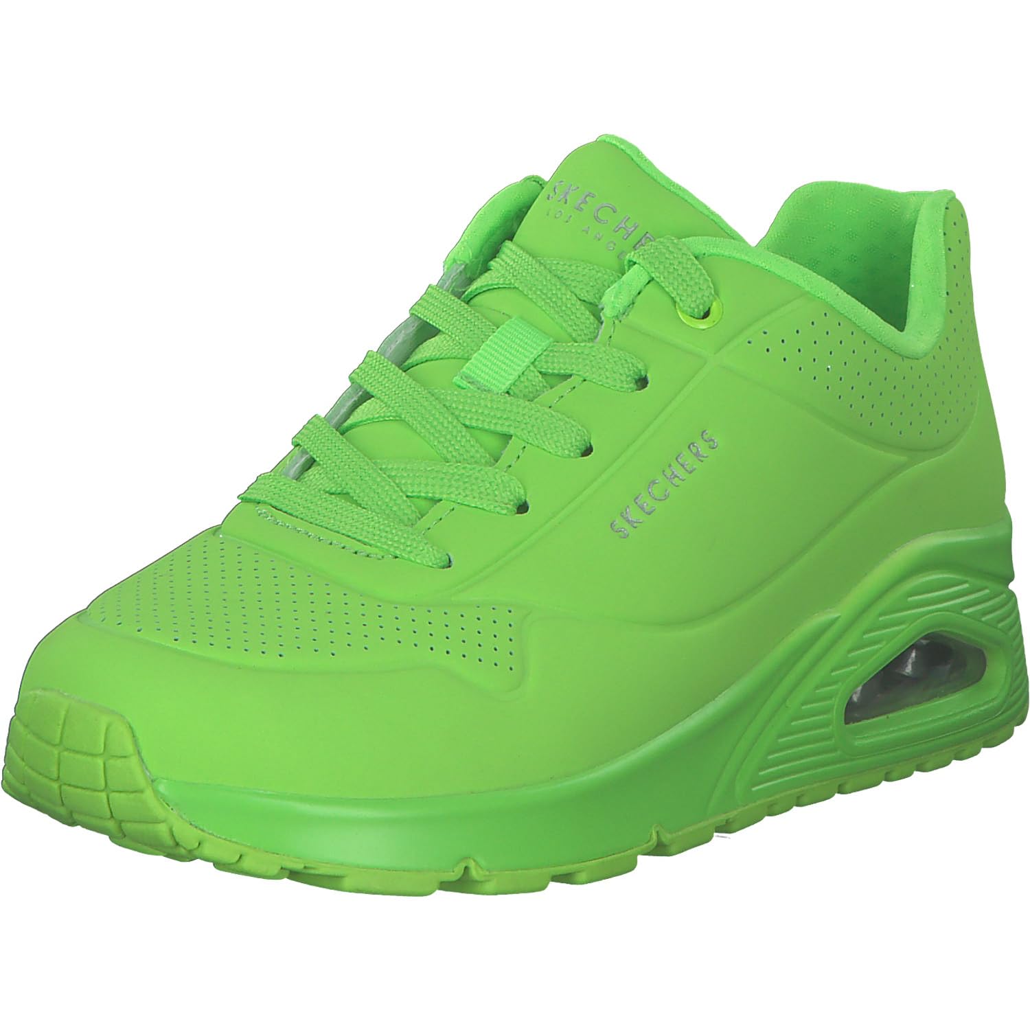Skechers Women's Street, Uno - Neon Nights Sneaker, Lime, 7