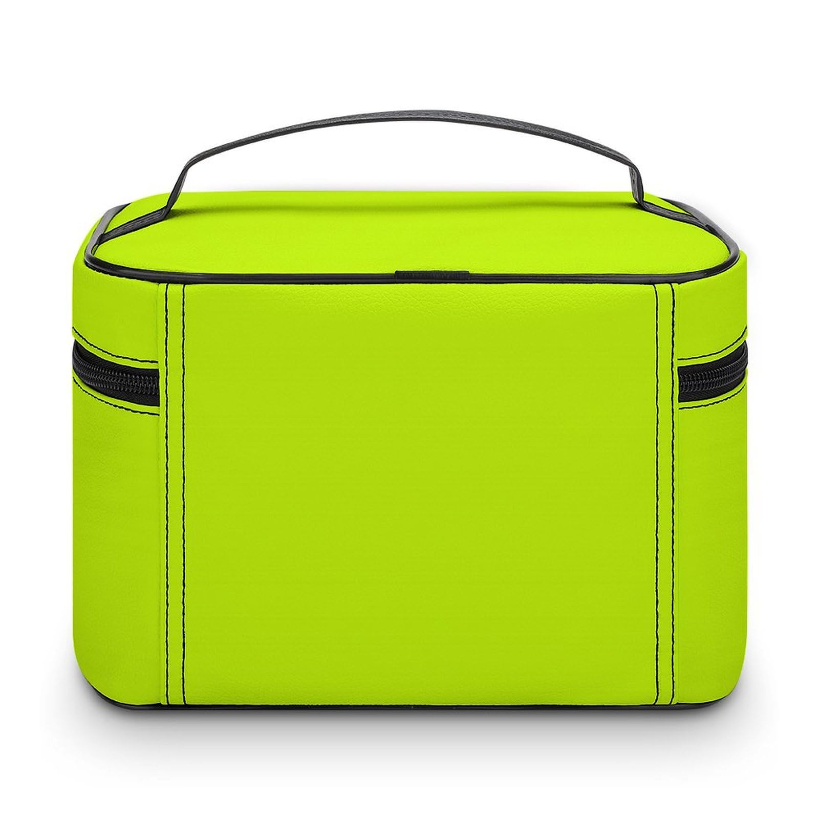 Lime Green Neon Yellow Cosmetic Bag, Travel Portable Makeup Bag for Purse Pouch Beauty Zipper Organizer Toiletry Bag for Women