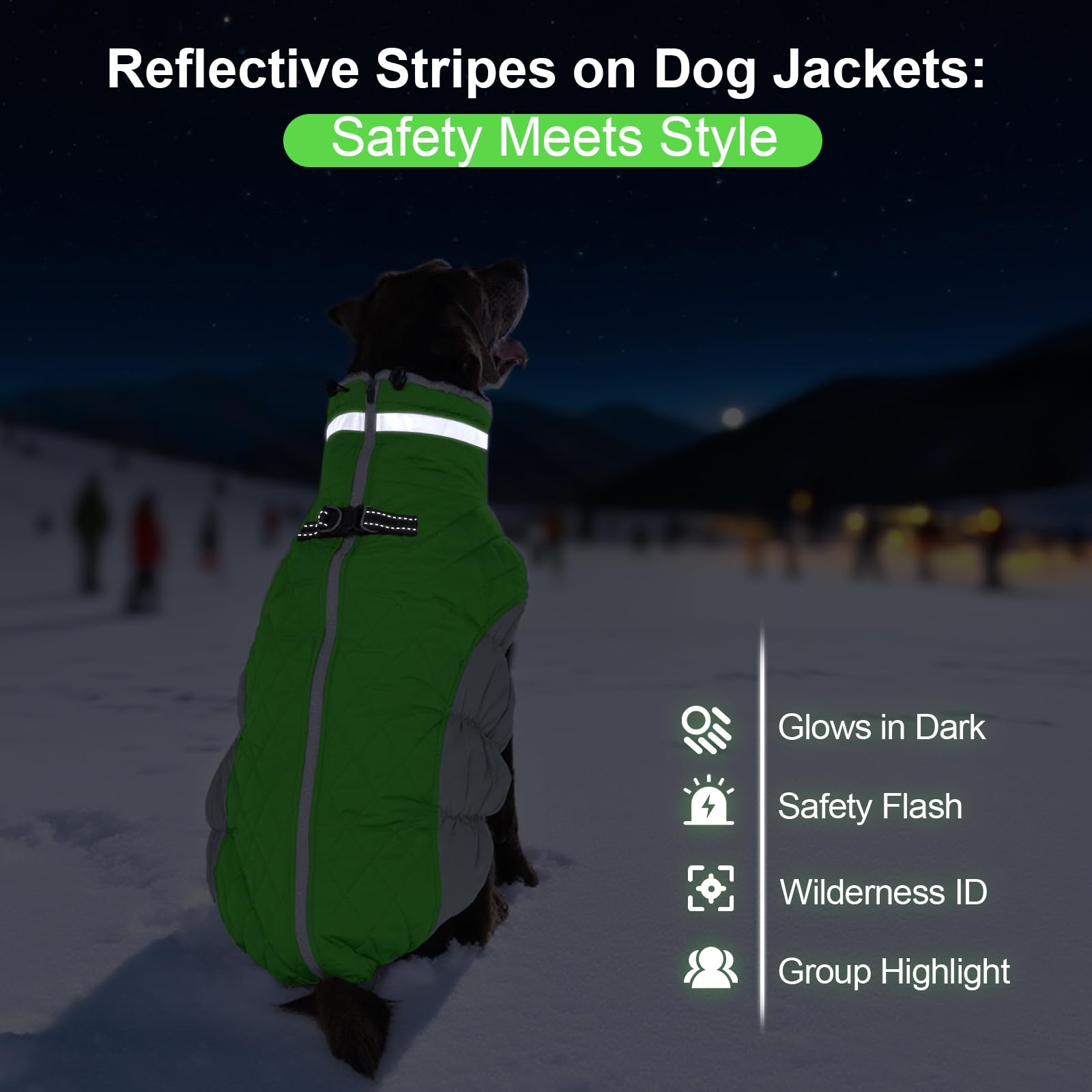 OUOBOB Dog Jackets for Large Dogs, Large Dog Winter Coat, Pet Cold Weather Coats, XXXL Pet Jacket with D-Ring, Waterproof Coat with Back Zipper, Snowsuit Labrador German Shepherd Doberman XXXL