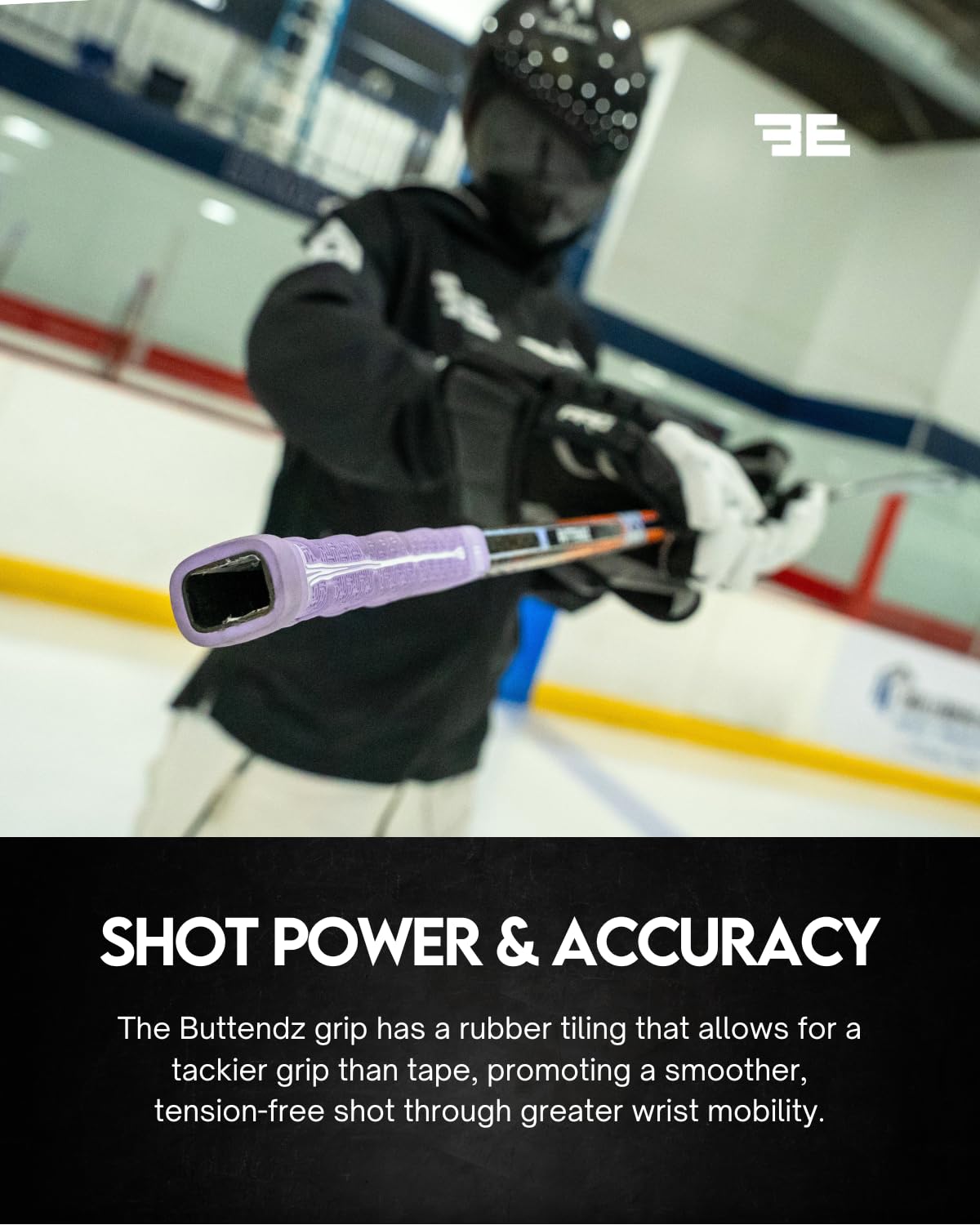 Buttendz Future Rubber Replacement Hockey Grip - Step Down Knob, Two-Tiered Player Knob with Twirl, Fits All Stick Sizes for Superior Control and Puck Feel (Green, White Drip)