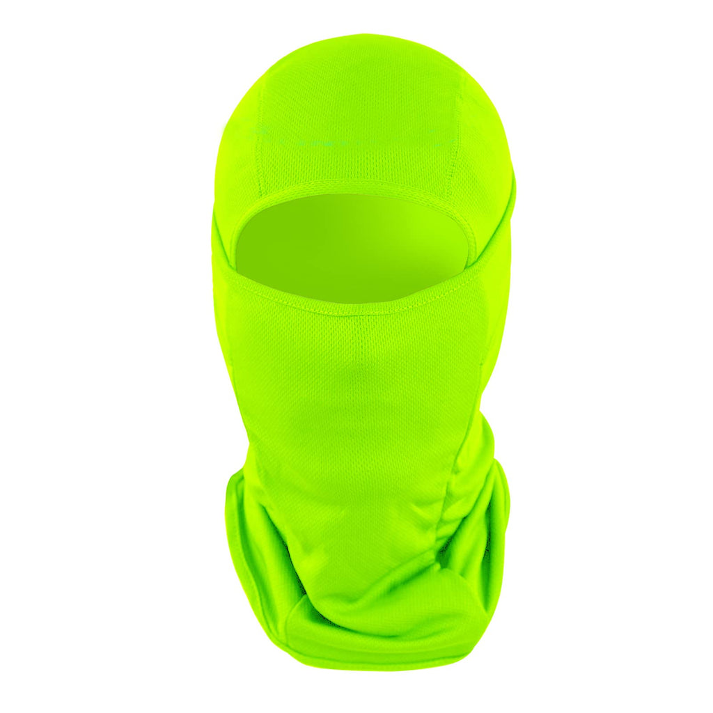 SHEVERCH Ski Mask for Men Women Balaclava Face Mask Breathable UV Protection Football Running Riding Motorcycle Cycling, Neon Green, One Size