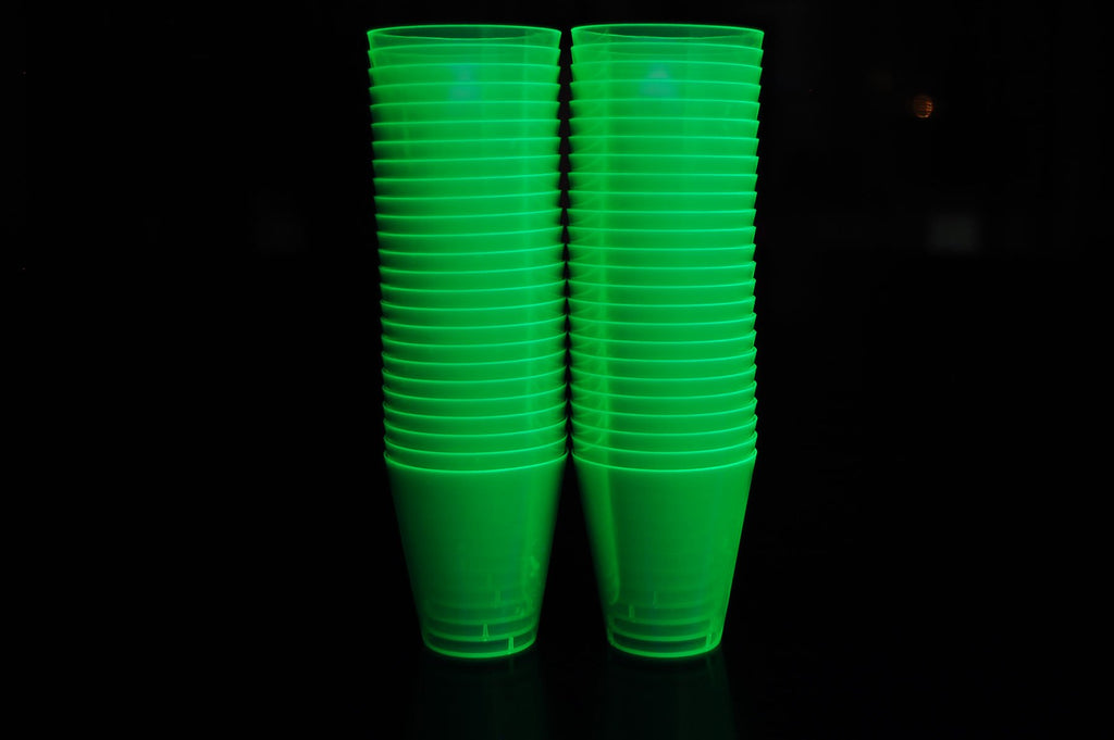 DirectGlow 2oz Neon UV Blacklight Reactive Glow Party Shot Glasses (200-Count, Green)