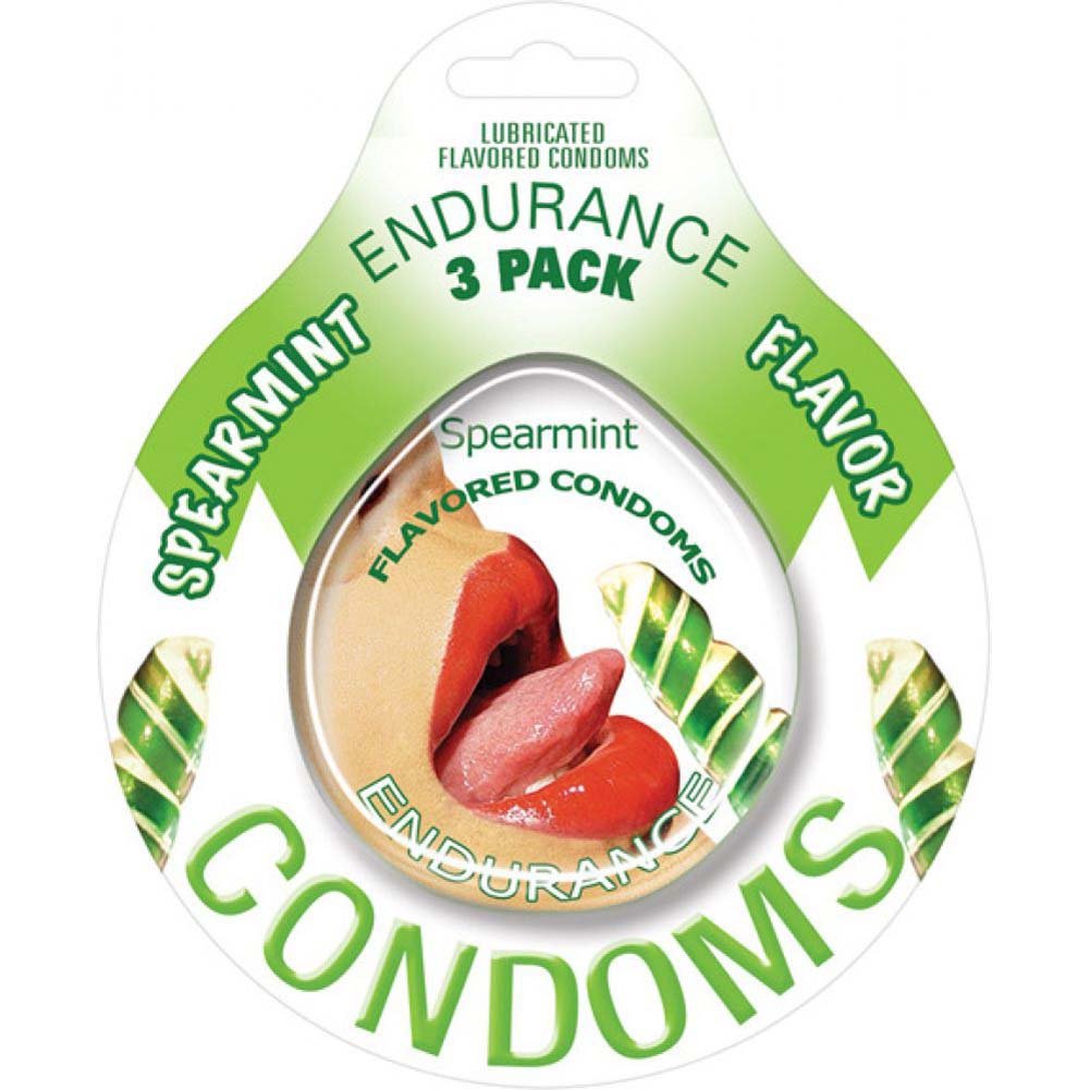 Endurance Flavored Condom - Spearmint Pack of 3