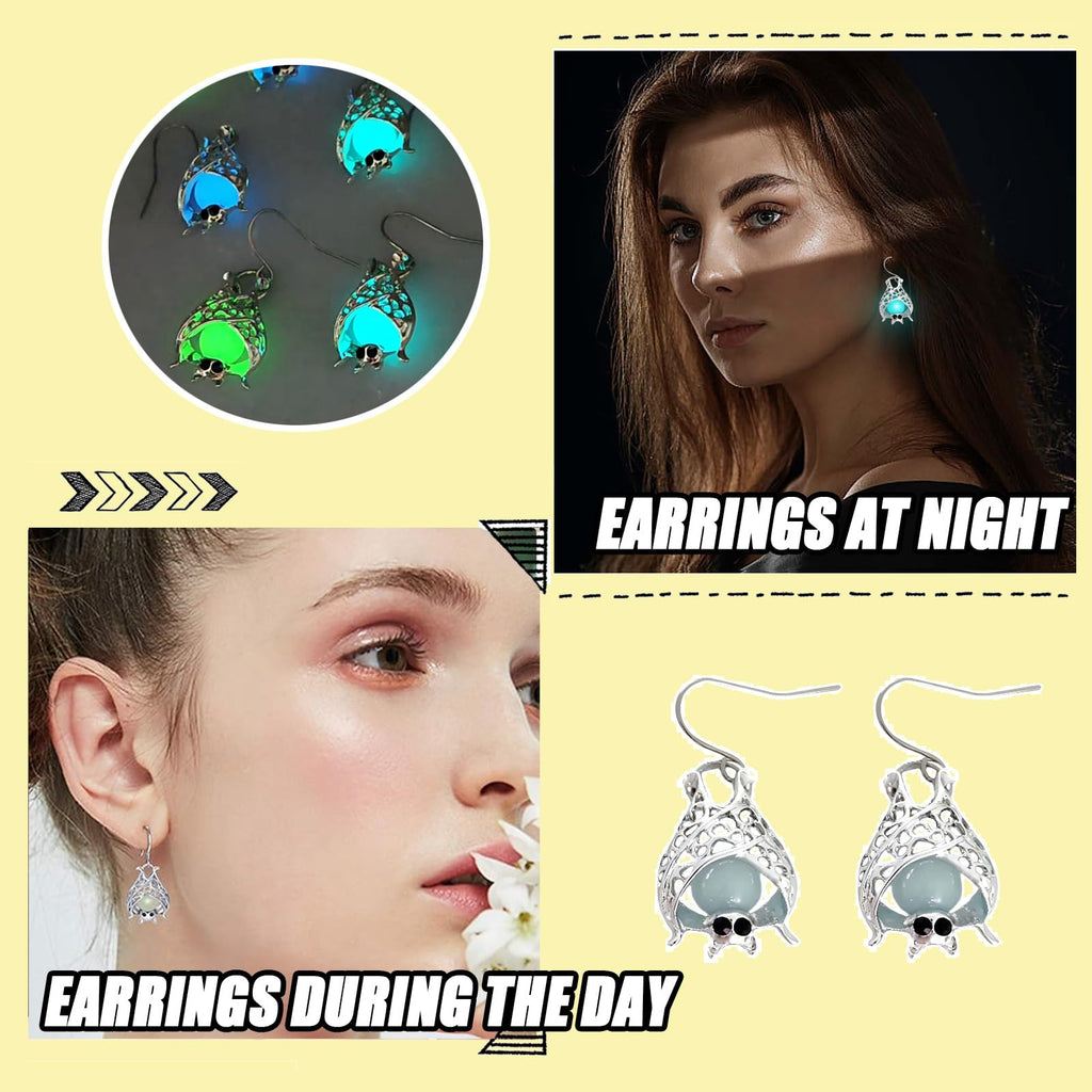 HELLORSO Earrings Glow In The Dark,Women Earrings Dangle Light Up Earrings Neon Jewelry For Glow Party Dainty Jewelry Gift, One Size, Excellent customer service - If you are not satisfied with the