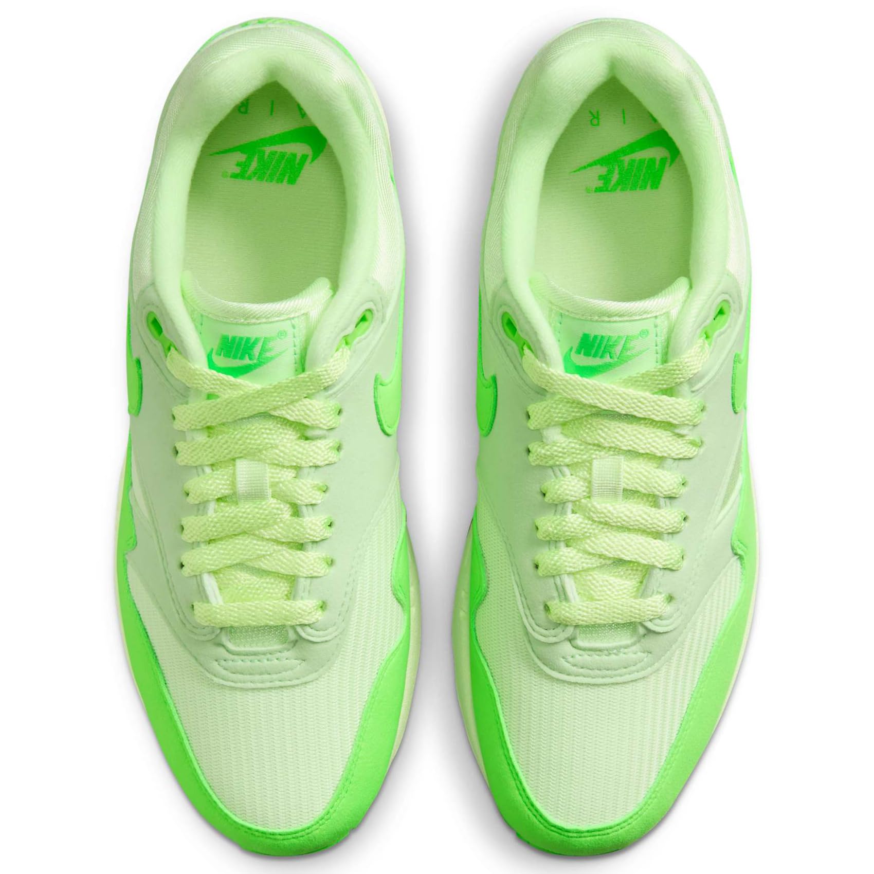 Nike Women's Air Max 1 '87 Shoes, Vapor Green/Barely Volt/Black/Green Strike, Size 7