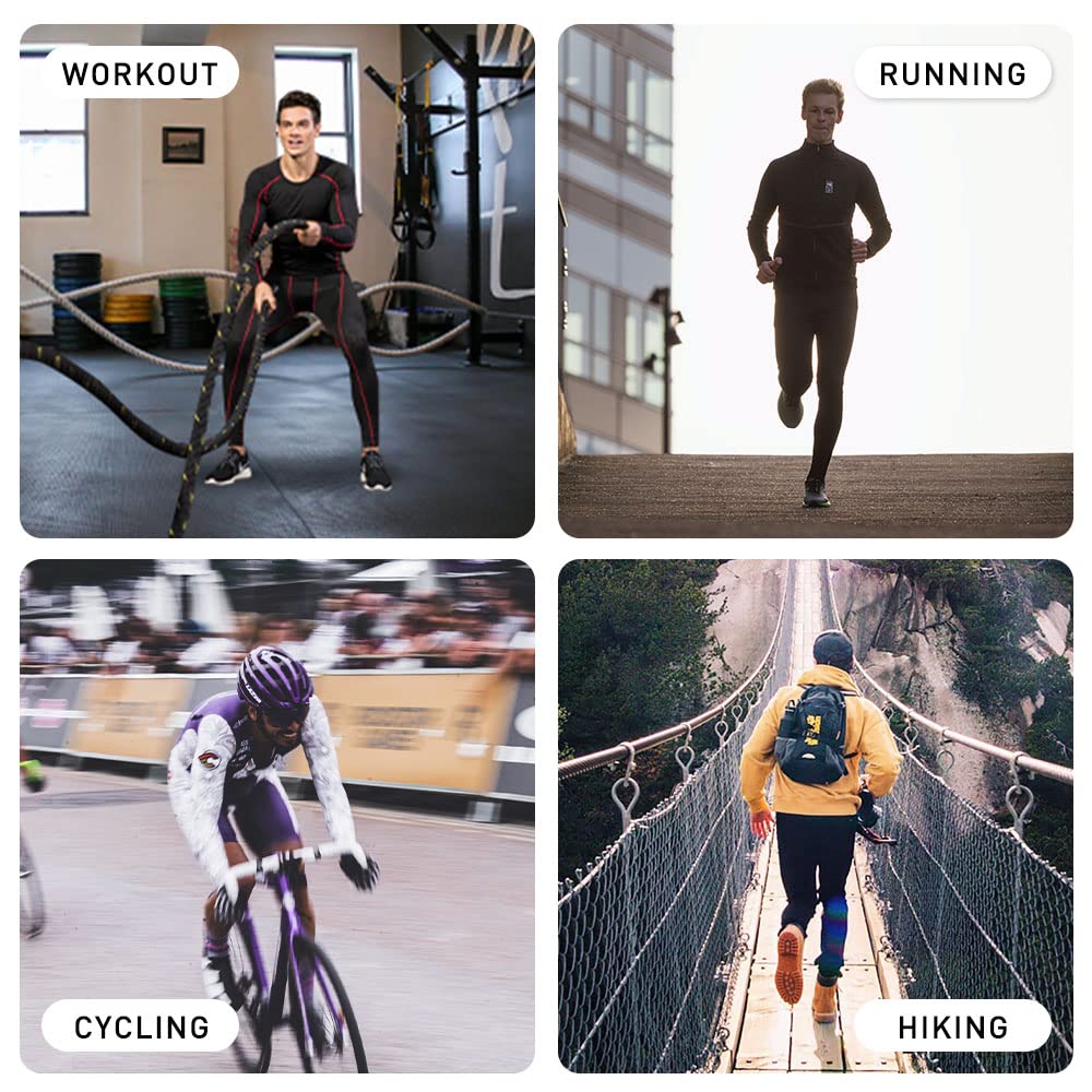 Men's Compression Shirt Long Sleeve Workout T Shirt Quick Dry Athletic Running Shirts Thermal Base Layer Top Undershirts, No.3 Neon Green, Small