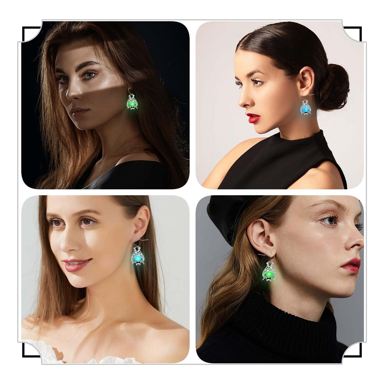 HELLORSO Earrings Glow In The Dark,Women Earrings Dangle Light Up Earrings Neon Jewelry For Glow Party Dainty Jewelry Gift, One Size, Excellent customer service - If you are not satisfied with the