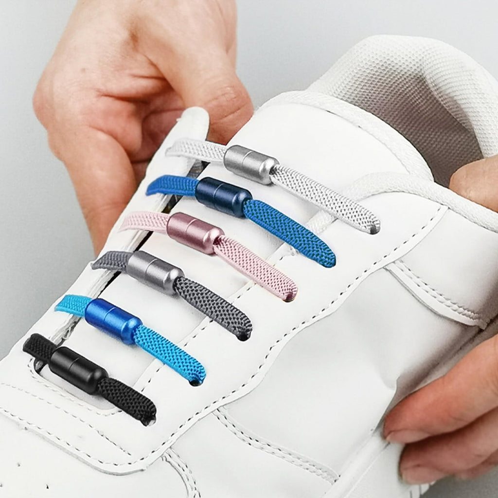 2 Pairs Shoelaces Elastic No Tie Shoe Laces for Adults, Kids and Elderly, One Size Fit All for Shoes. (Neon Green)