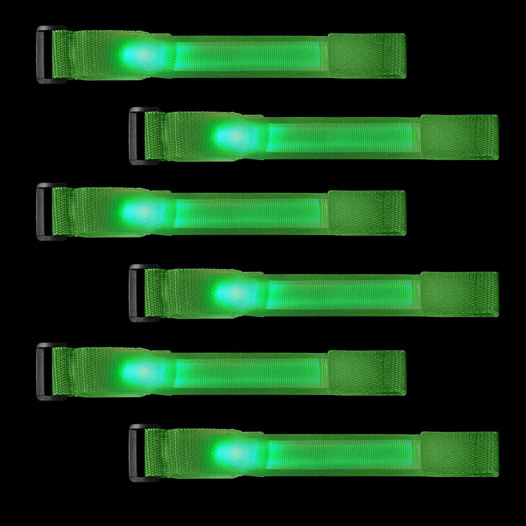 M.best 8pcs LED Light Up Bracelets Glow Flashing Wristbands Glow in The Dark Party Supplies for Wedding, Raves, Concert, Camping,Sporting Events, Party (Green)