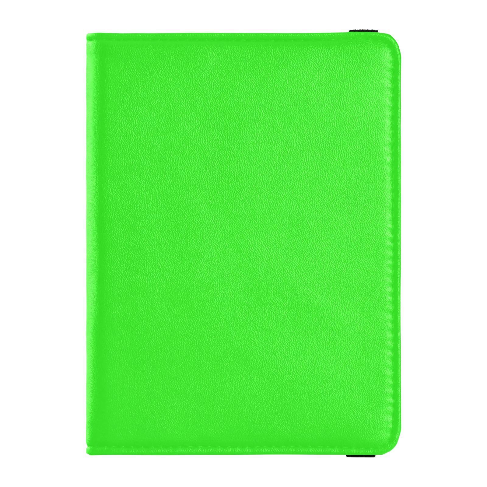 Periwinkle Leather Passport and Vaccine Card Wallet Combo Travel Documents Organizer Protector Passport Cover Holder Wallet Case for Men and Women Waterproof, Neon Green, 1 size, Modern