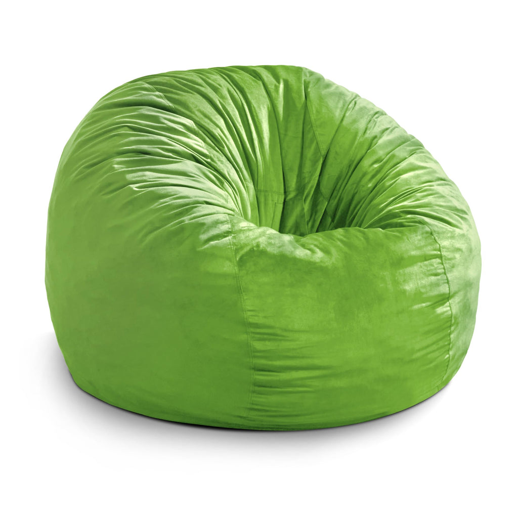 Bean Bag Chair Bean Bag Chairs for Adults Giant Bean Chairs with Velvet Cover, Large Bean Bag Chairs for Adults Beanbag Chair for Living Room, Bedroom (Lime, 3FT)