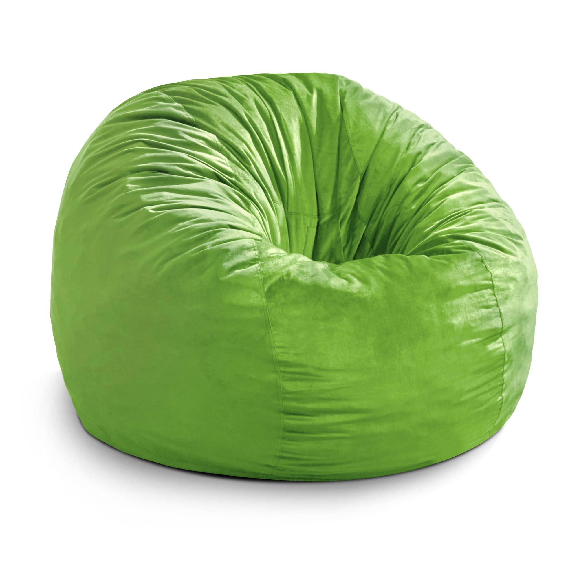 Bean Bag Chair Bean Bag Chairs for Adults Giant Bean Chairs with Velvet Cover, Large Bean Bag Chairs for Adults Beanbag Chair for Living Room, Bedroom (Lime, 3FT)