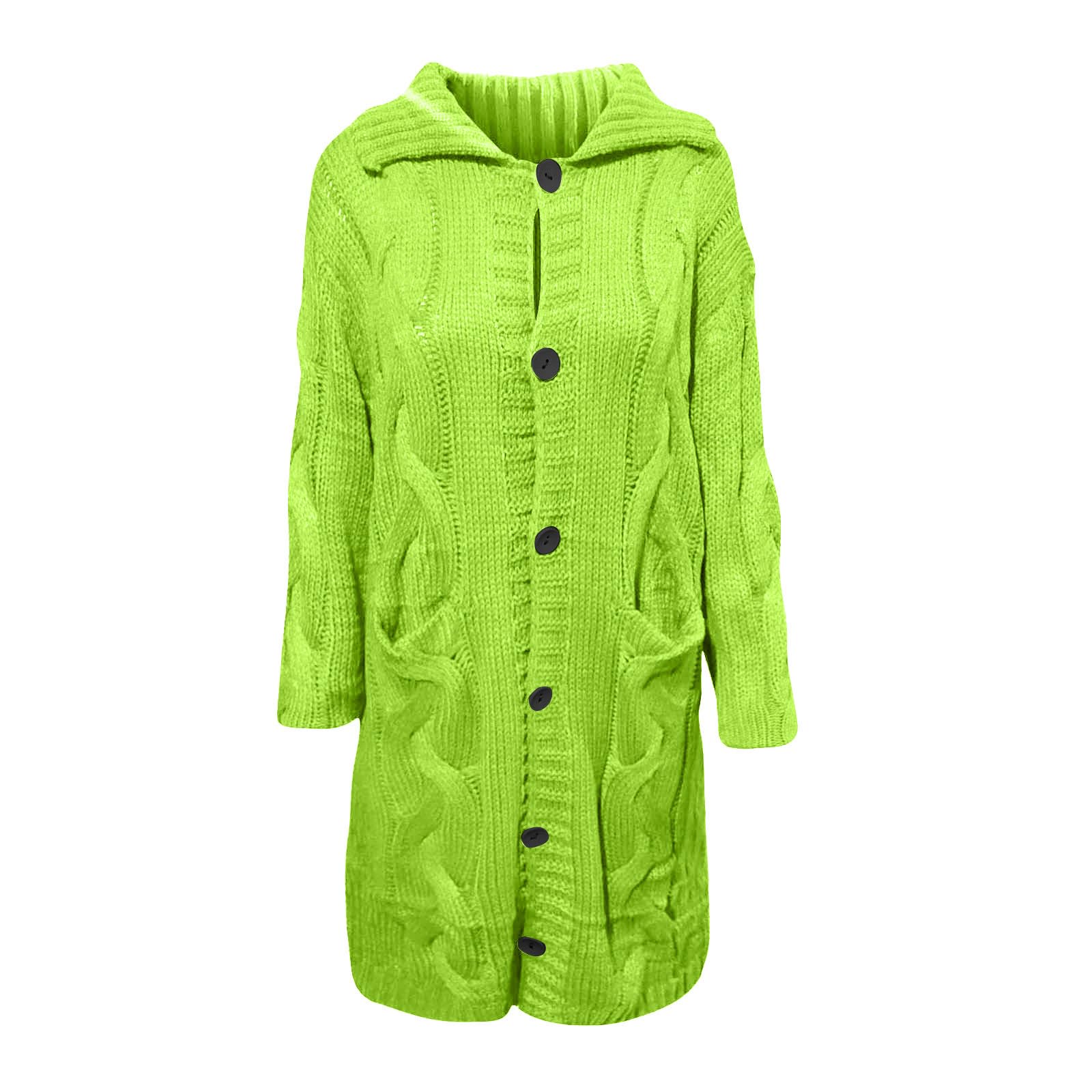 Oelaio Women's Green Winter Quilted Puffer Jacket, Size S, Long Length, Waterproof, Fleece Lined