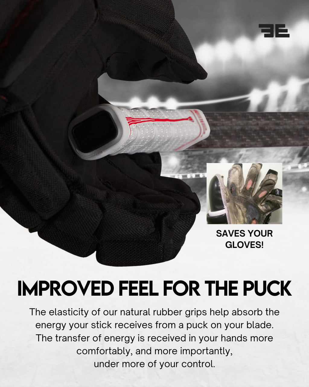 Buttendz Future Rubber Replacement Hockey Grip - Step Down Knob, Two-Tiered Player Knob with Twirl, Fits All Stick Sizes for Superior Control and Puck Feel (Green, White Drip)