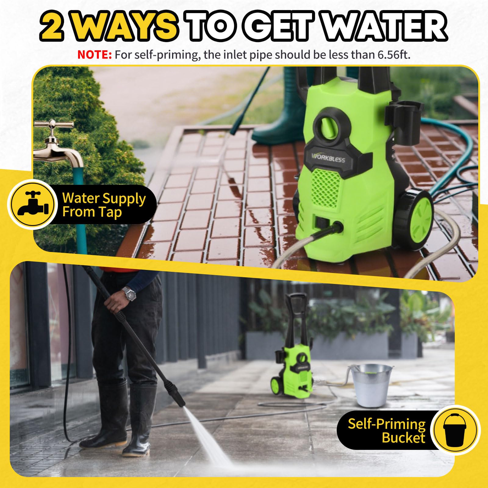 neon green Pressure Washer