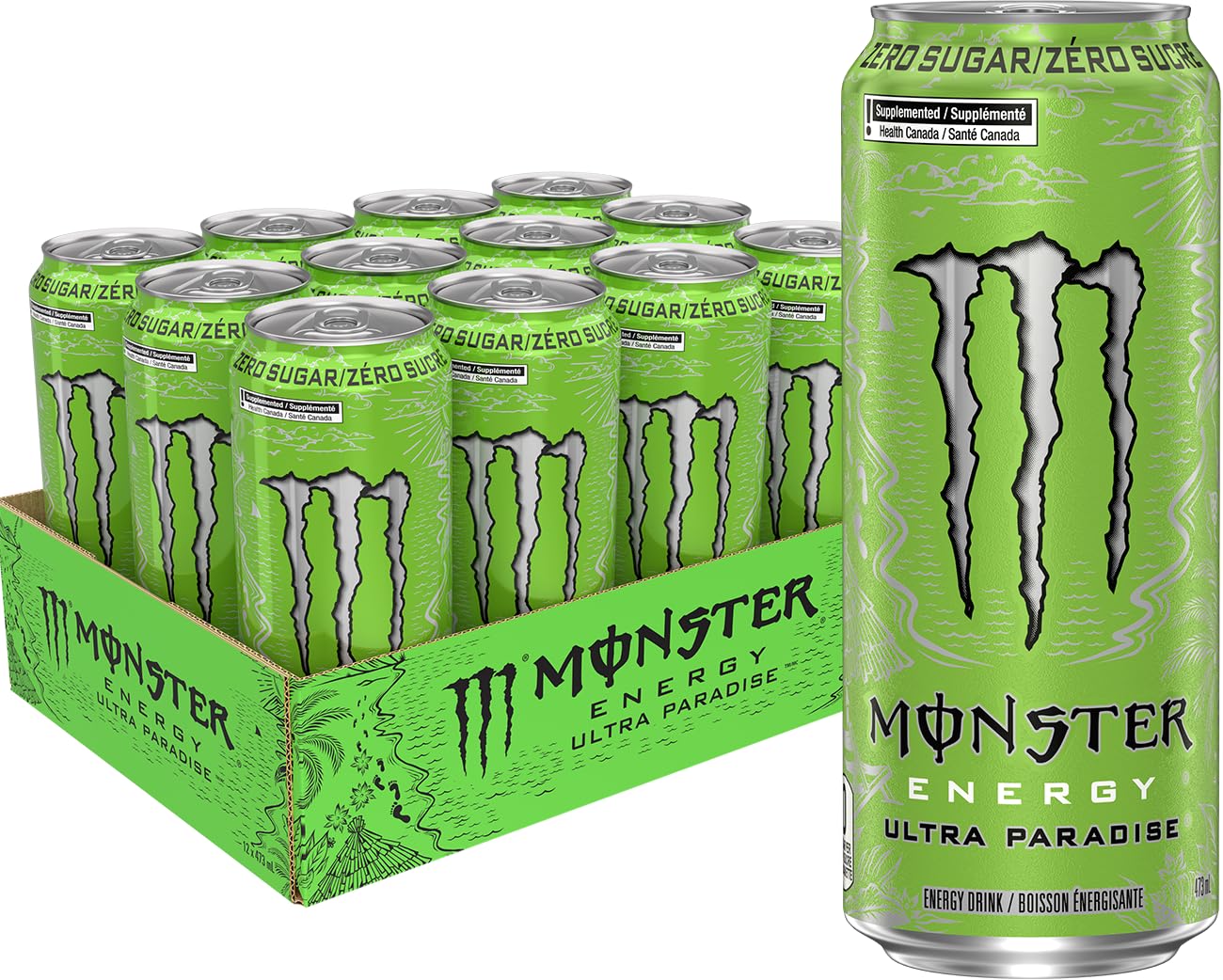 Monster Energy, Ultra Paradise, 473mL Can, Pack of 12