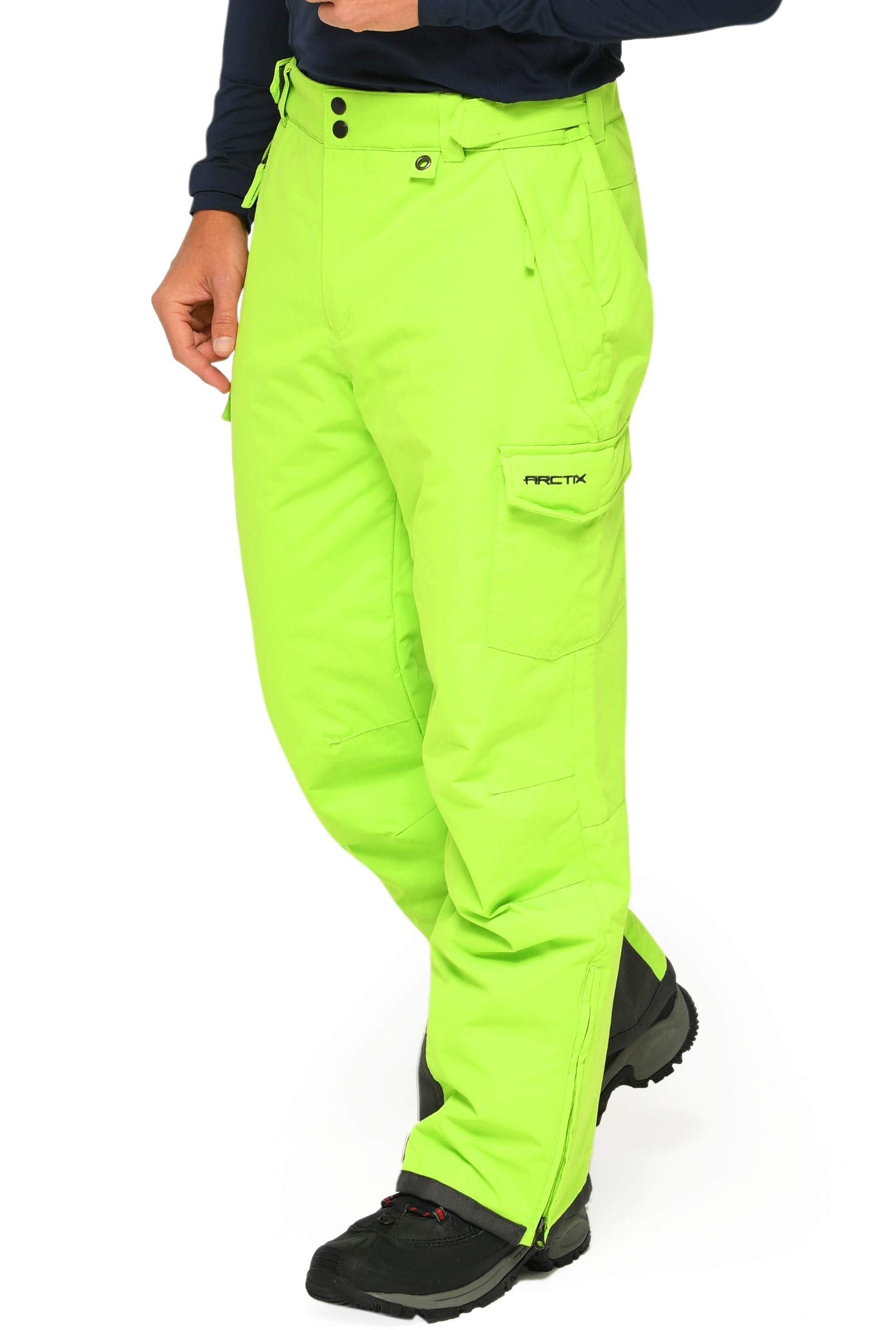 Arctix Men's Snow Sports Cargo Pants, Lime Green, Large (36-38W * 32L)