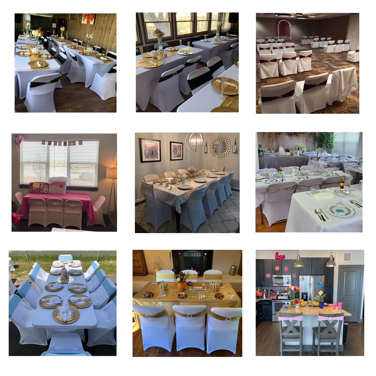 SweetEasy 50pcs Lime Green Spandex Chair Sashes for Wedding Party Banquet Decoration Elastic Chair Cover with Buckle Engagement Event Birthday Graduation Meeting Baby Shower