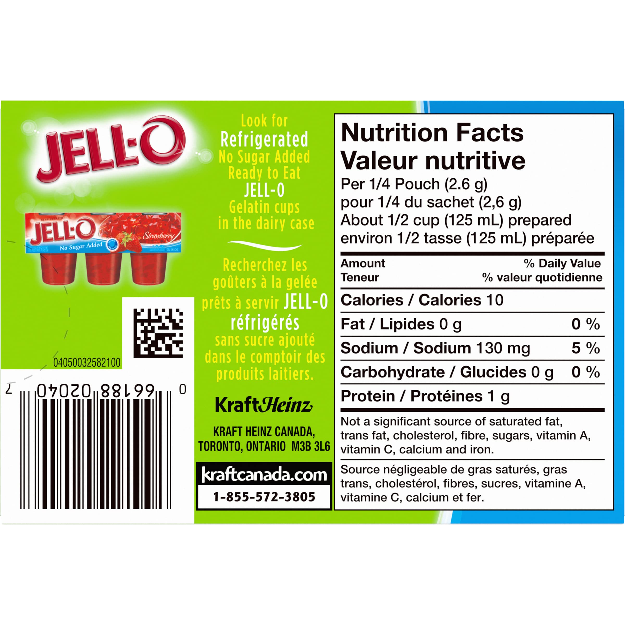 Jell-O Lime Jelly Powder Light, Gelatin Mix, Pack of 18