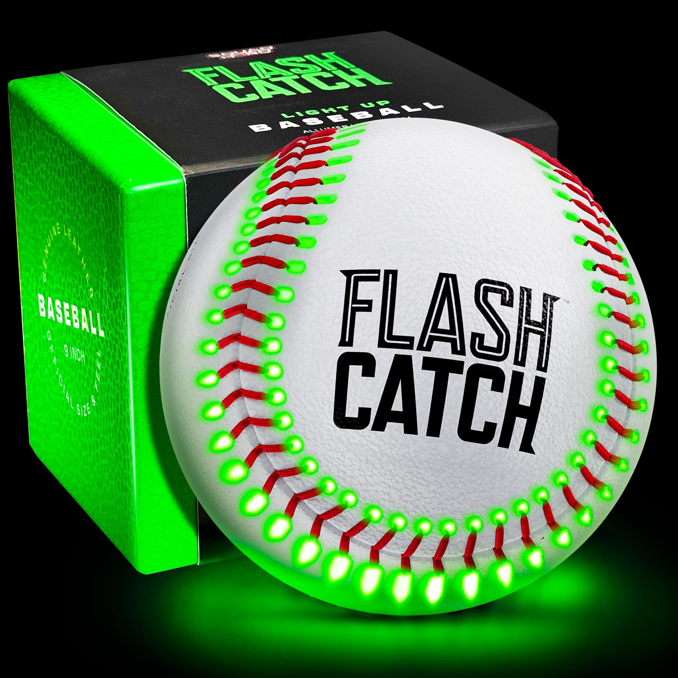 Light Up Baseball - Sports Gifts for Boys - Ball Accessories Gear Gift Ideas for Teenage Boy - Glow in Dark Balls - Cool Stuff Toys Games for Teen Kids Players Age 8, 9, 10, 11, 12, 13, 14 Year Old
