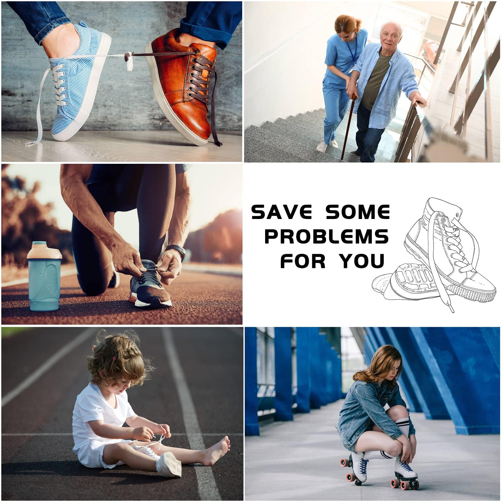 2 Pairs Shoelaces Elastic No Tie Shoe Laces for Adults, Kids and Elderly, One Size Fit All for Shoes. (Neon Green)