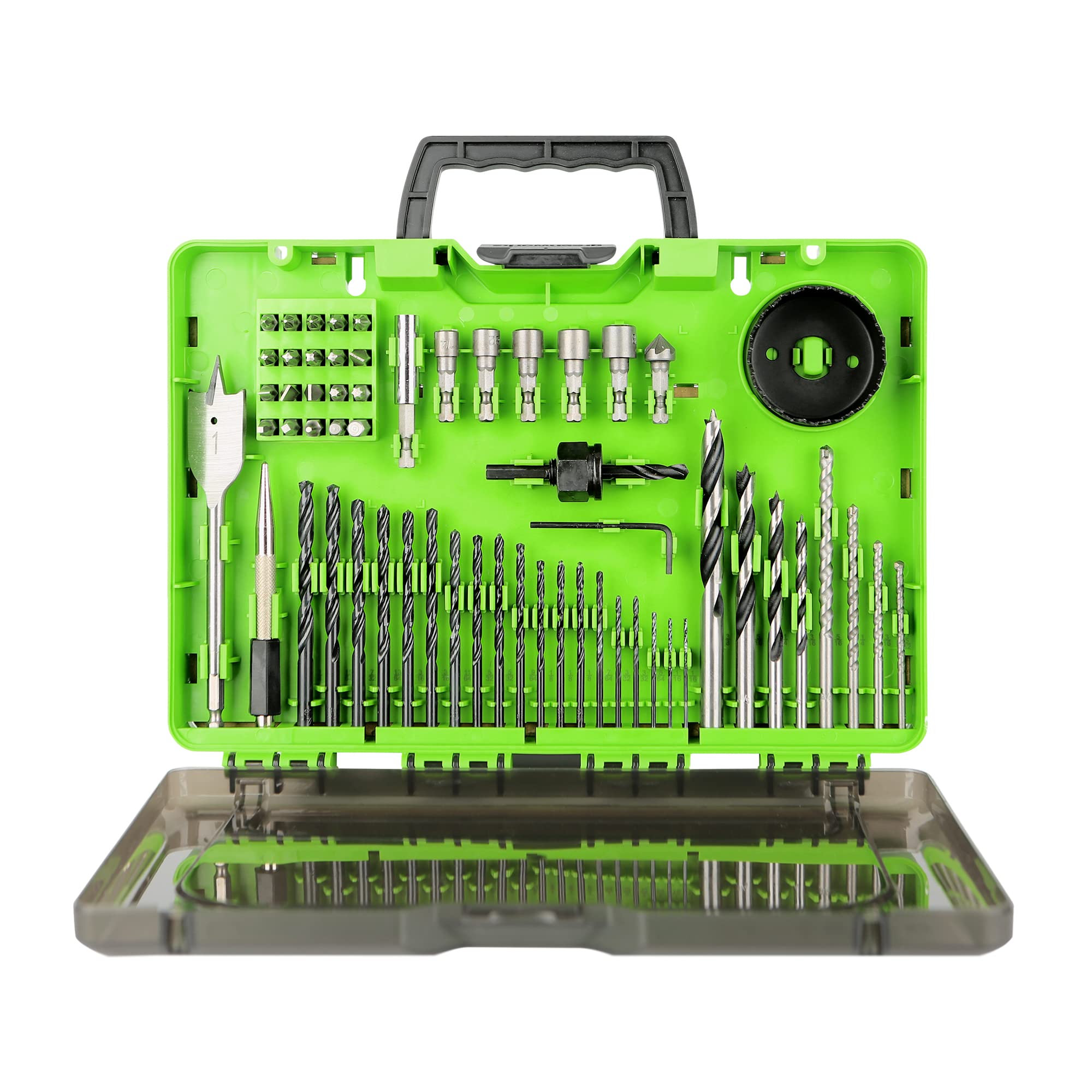 Neon green 60 Piece Bit Set with