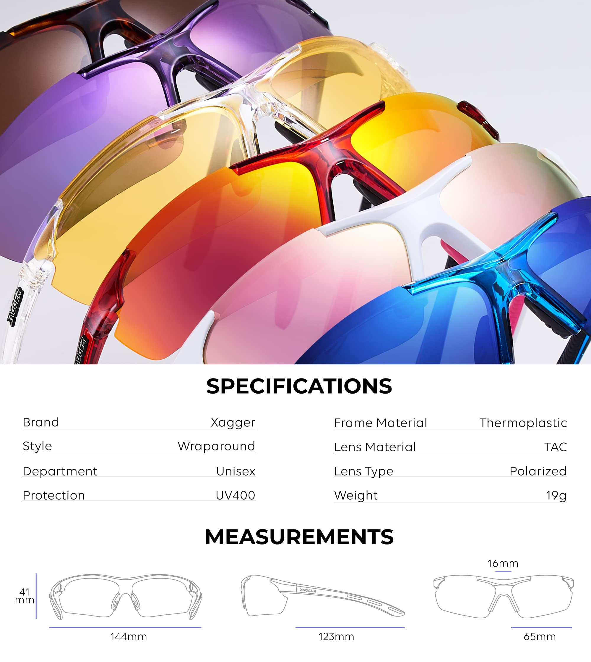 Xagger Polarized Sports Sunglasses for Men Women Wrap Around UV400 Running Baseball Softball Cycling Driving Glasses, Transparent Lime | Green Mirror, one size fits most